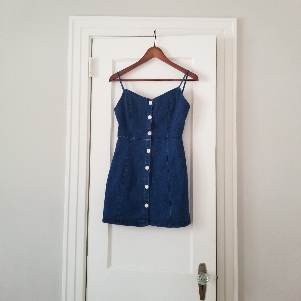 YMHY Button-Down Denim Dress S